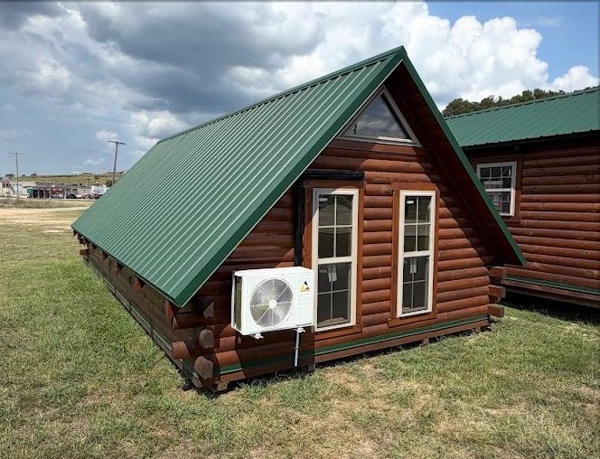 Mini-Split unit on a Homestead Sales Cabin
