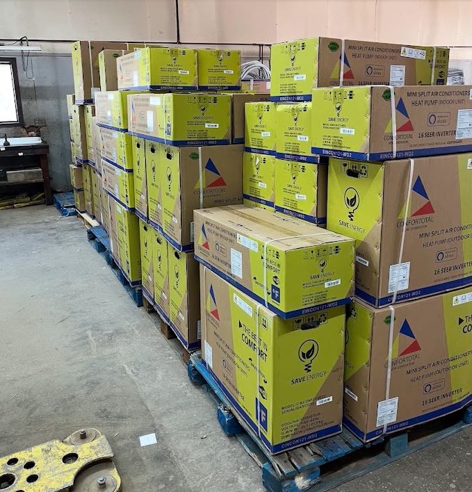 Mini-Split units in our warehouse